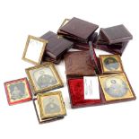 A quantity of Victorian daguerreotypes, etc., mainly members of the Child family, one stamped