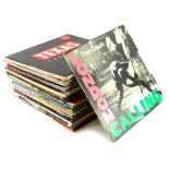 A collection of LP records, to include the Clash London Calling, Kraftwerk Man Machine, Captain