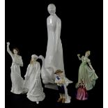 A Royal Doulton Images figure, Goose Girl, HN3936, printed marks beneath, 32cm high and various