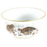 A Franklin porcelain bowl, decorated with the Bobwhite Quail game pattern, copyright for 1982, 5.5cm