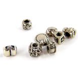 Eight Pandora charms, comprising a boy, 18 heart, heart, V, flower group, Loving Aunt, D, and a