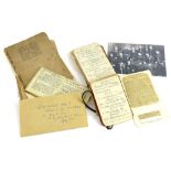 A collection of items relating to a George Bousfield and family, to include newspaper cuttings, book