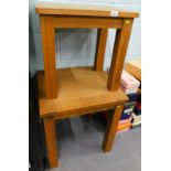 Two oak occasional tables.