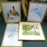Various pictures, prints, etc., to include studies of birds, farm animals, floral still life