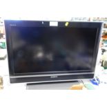 A Sony Bravia 26" LCD digital colour TV, with lead, lacking remote.