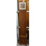 A mid-20thC Art Deco walnut cased granddaughter clock, with square 17cm Roman numeric dial with