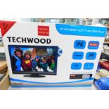 A Techwood LCD 19 inch TV with built in DVD player.