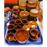 Various items of Hornsea Heirloom pattern table ware, storage jars, etc.