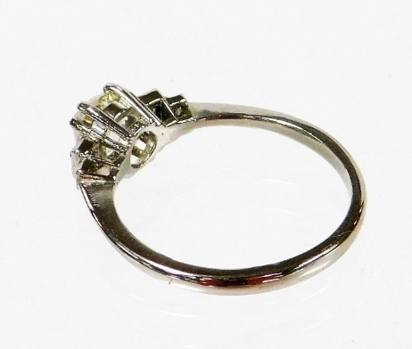 A diamond eternity ring, with central old cut diamond 5.4mm x 5mm x 3.8mm, approx 0.88cts, and bague - Image 2 of 2