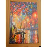 An East Urban Home 'Loneliness Autumn' canvas print, RRP £24.99