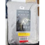 A pair of Imperial Rooms Kalyn eyelet blackout thermal curtains in grey, RRP £58.99.