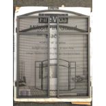 A Fire Vida black three panel steel fireplace screen, RRP £22.99.