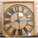 A 17 Stories Hagwood black wall clock, 90cm diameter, RRP £123.99.