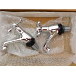 A pair of Belfry Bathroom Elizondo chrome bath taps, RRP £23.99.