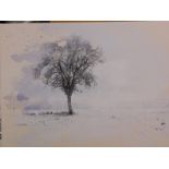 An East Urban Home 'Landscape Snow and Tree' print, RRP £24.99.