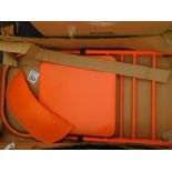 A 17 Stories Cotis orange metal folding chair, RRP £56.99.