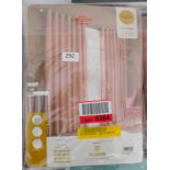 A pair of Furn Edison Grommet pink room darkening curtains, RRP £105.99.