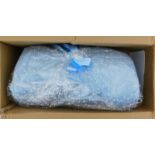 An Isabelline Joanna pale blue blanket, RRP £177.99