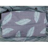 A Danish Design Retreat Eco Wellness pillow, in grey fabric decorated with feathers, RRP £35.99.