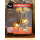 A 17 Stories Tasker brass finish three light ceiling spotlight, RRP £29.99.