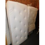 A pair of Thermo Cool single mattresses, together two divan bases and a headboard.