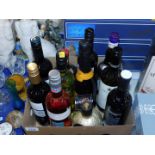 Wine and spirits, including Mozart Chocolate Cream., Cassis., Drambuie., and red, white and rose