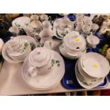 A Fiesta porcelain dinner tea and coffee service decorated with ivy. (3 trays plus)