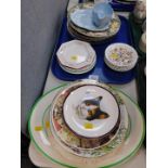 Four Royal Worcester Calendar plates by Peter Barrett, together with further ceramics including
