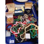 Withdrawn Pre-Sale by Executors. Costume jewellery, to include necklaces and beads,
