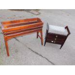 Withdrawn Pre-Sale by Executors. A piano stool, with three sheet music drawers, 59cm high,