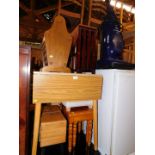 Household effects including drop leaf table, kitchen table, magazine rack, sewing box, stool,