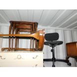 Withdrawn Pre-Sale by Executors. A mahogany nest of tables, 55cm high, 50cm wide, 38cm deep.