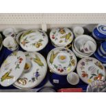Royal Worcester oven to tableware tureens and covers decorated in the Evesham pattern, together with