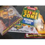 A Michelob Golden Draft Beer tin sign, and two further tin signs, for Keystone Party In The Stone