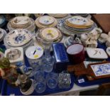 Ceramics and glass, including a Spode Edwardian Childhood money box, Denby Green Wheat butter dish