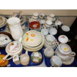 Pottery and porcelain, including a Raymond Loewy charcoal coffee pot and cups and saucers,