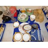 English and Continental 19thC porcelain and pottery, including a part dessert service, together with