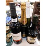 Withdrawn Pre-Sale by Executors. A bottle of Bricout Champagne., Martini Asti., 200ml bottle