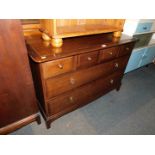 A Stag Minstrel chest of four over two drawers, 72cm high, 107cm wide, 47cm deep., together with a