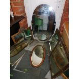 A selection of mirrors, to include gilt framed, oak framed, etc. (6)