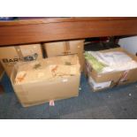 Assorted pairs of curtains, scatter cushions, etc. (4 boxes plus)