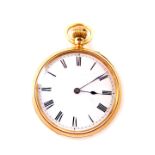 A Victorian gentleman's 18ct gold cased pocket watch by W Batty & Son, Manchester, open faced,