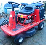 A Lawnflite 404 ride on lawn mower, with auto drive transmission electrical start, multi purpose 4-