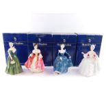 Four Royal Doulton figures, comprising Southern Belle HN2229., Fragrance HN2334., Gillian HN3042.,