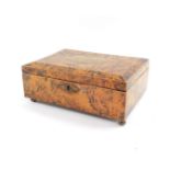 Withdrawn pre-sale by executors-A late 19thC faux blonde tortoiseshell sewing casket,