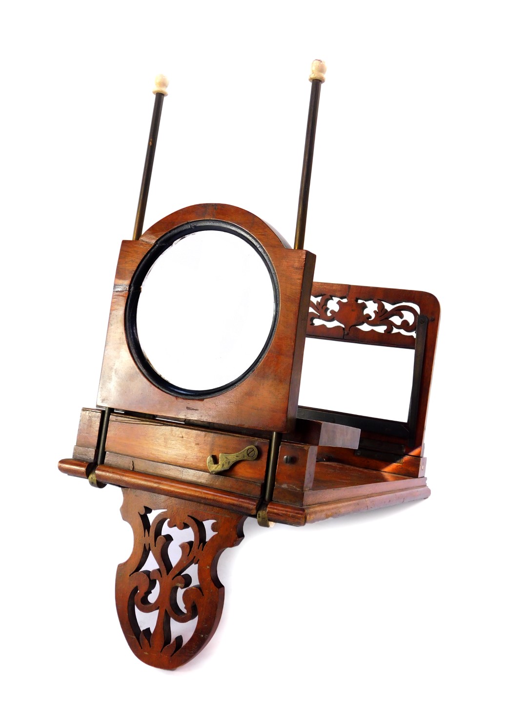 A Rowsell's walnut and mahogany graphoscope, 43cm high, 35cm wide.