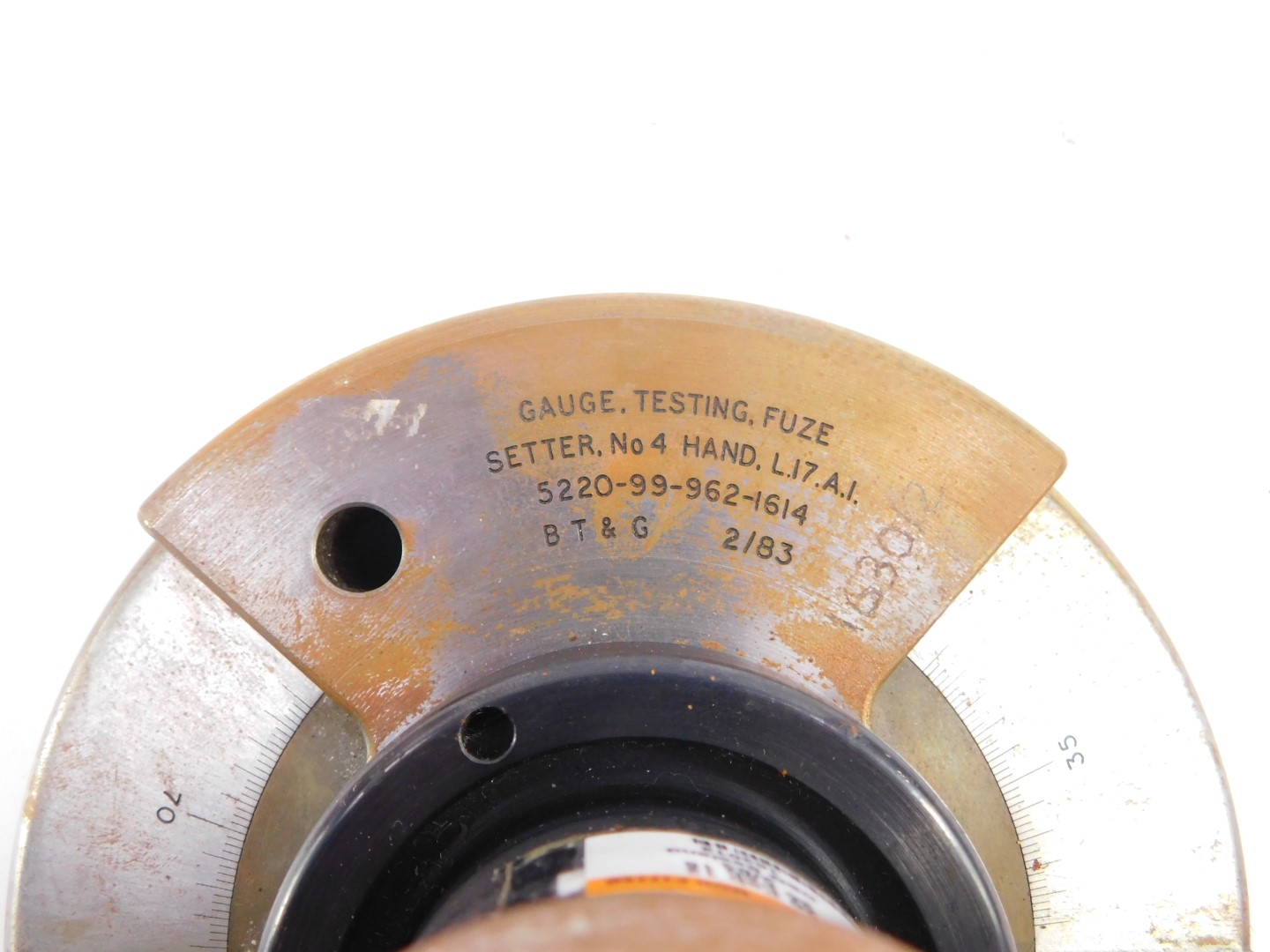 A bomb fuse setting gauge, with setter no 4Hand L.17.A.1, serial no 5220-99-962-1614, MOD valid - Image 2 of 4