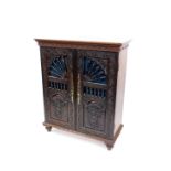 Withdrawn pre-sale by executors- A Continental late 19thC and Victorian oak cupboard,