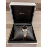 A Seiko stainless steel lady's wristwatch donated by Dawsons of Stamford. Guaranteed 2 years. RRP £