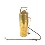 A vintage brass garden sprayer, by The Eclipse Spraying Company of Smethwick, 69cm high.